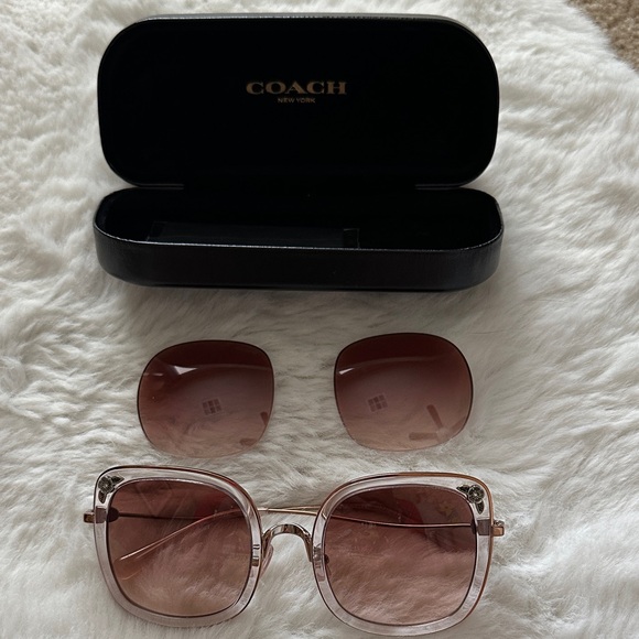 Coach Women's Sunglasses with Pink Tint - Picture 1 of 8